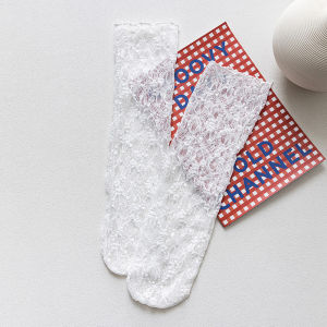 MIASOCKS ถุงเท้ายาวโลลิต้า ถุงเท้าผู้หญิงน่ารักๆ ถุงเท้าลูกไม้เกาหลี ถุงเท้า JK ซีทรูแฟชั่น