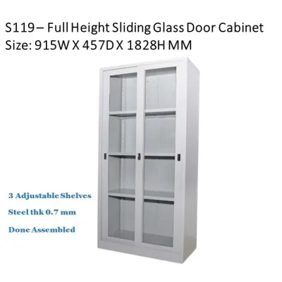 Full Height Swinging Door with 3 adjustable shelf Steel Cabinet | Almari Buku | Rak Buku | Rak Simpanan | Rak Besi Pejabat | Almari Besi (FREE DELIVERY COVER KLANG VALLEY & KL AREAS)