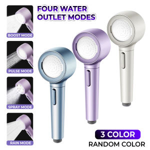 HL MALL Double-sided Dual Outlet Hand Shower Adjustable High Pressure Shower Spray Detachable Boosting Flip Hand Shower 4 Spray Modes for Bathroom (SH141) RANDOM COLOR