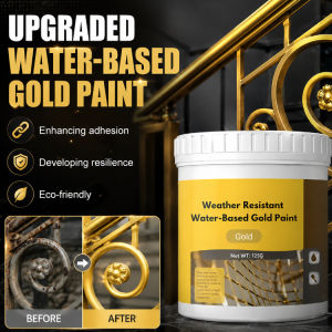Gold Paint Water Based Gold Paint Shimmer Glitter Paint Metallic Finish Decorative Craft Paint DIY Home Furniture Wall Art