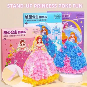 DIY Art DIY Poking Painting Sticker Craft Toys Princess Poking Paint Puzzle Poke Drawing