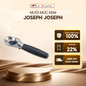Muôi múc kem Chính Hãng Joseph Joseph 20226 Elevate có nút nhả và giá đỡ 21cm màu xám SNT KITCHEN 9990119