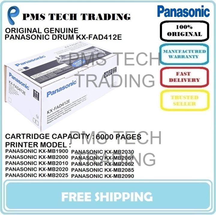 ORIGINAL PANASONIC DRUM UNIT KX-FAD412E KX-MB1900 KX-MB2000 KX-MB2010 ...