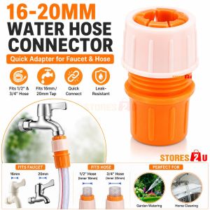 16-20mm Water Hose Connector Quick Adapter Faucet Joint Garden Tap Hose Pipe Fitting Tighten Valve Leakproof Connector