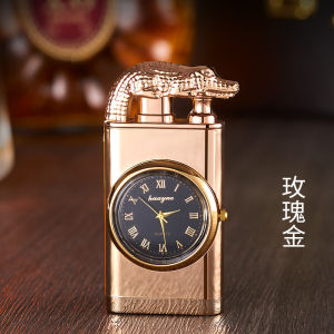 Dragon Watch Lighter 2 in 1 Luxury Wristwatch with Hidden Refillable Lighter Unique Gift for Men BLDR