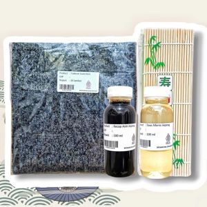Paket Sushi Tokinori Lengkap 10 Nori + Penggulung + Kecap Asin + Saus Manis Jepang
