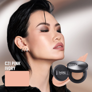 MAKE OVER Powerstay Sync Matte Cushion - Smart AI Matte Cushion High Coverage Zero Oxidation Oil Control Foundation Compact (FULL/REFILL)
