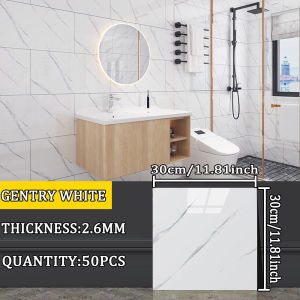 50PCS Marble Wallpaper Vinyl Kitchen Tabletop Cabinet Furniture Wallpaper Waterproof and Oilproof