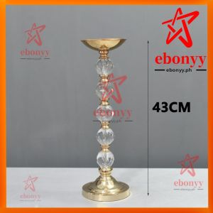 【Fast Delivery】Acrylic bead flower rack gold flower vase wedding party table home furnishing hotel decoration