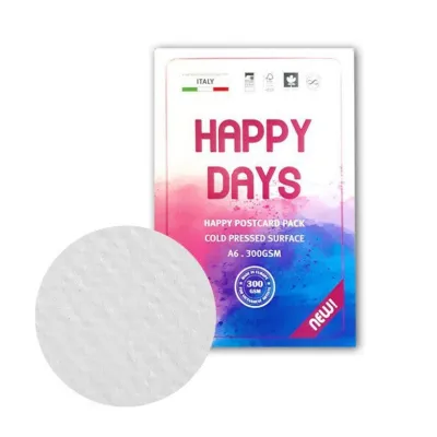 Giấy vẽ Sổ Vẽ Màu Nước HAPPY 250gsm/300gsm (vân nổi Cold)