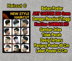 NAHDASHOPING / Poster Barbershop/Poster Pangkas Rambut / Poster Salon Kecantikan/Poster Hiasan Dinding/Poster Modern/Wall Decor Minimalis/Dekorasi / Dan Ruang Tamu/Model Terbaru Dan Terlaris /Model Rambut Masa Kini / Desig Terbaru
