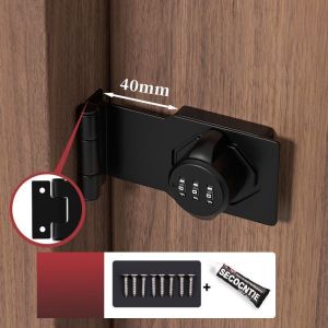 4.5inch Overpal Gembok Kombinasi 3 Digit Kunci Gembok Pintu 90 Derajat Kunci Kombinasi Untuk Meja Lemari Pakaian Pintu