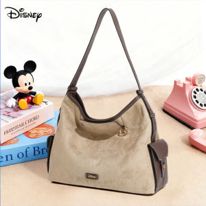 Disney Womens Handheld Crossbody Bag Large Capacity Tote Bag Fashion Almond Color Commuting Casual Multi-functional Shoulder Bag Disney Authorized Product