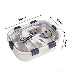 สินค้าพร้อมส่งในไทย กล่องข้าว กล่องอาหาร กล่องไส่อาหาร สแตนเลส กล่องข้าว 2 ช่อง เข้าไมโครเวฟได้ กล่องถนอมอาหาร