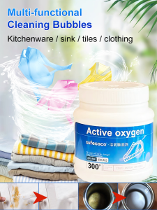 Oxygen Bubble Laundry Detergent Gentle Stain Removal Bubble Powder White Shoe Cleaner