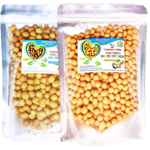 Combo 1KG 2 Vị Tự Chọn: Đậu Phộng Da Cá Tỏi Ớt và Da Cá Cốt Dừa Tâm Đức Thiện Thực Phẩm Ăn Liền đồ ăn vặt Lazada 2 Túi ZIP 500GR bánh kẹo