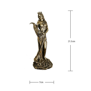 Greek Goddess of Wealth Sculpture Statue Blindfolded Goddess of Fortuna Statue 21.5*7cm Opening Gift Cashier Office Lucky Decoration Fortune Ornaments