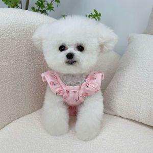 STARRY Cute Pet Clothes Flying Sleeve Soft Cat Princess Skirt Comfortable Breathable Dog Summer Vest Puppy