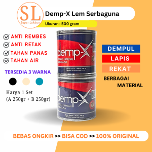 Lem Epoxy Anti Bocor DEMP-X 500g Merekat Dalam Air Kolam Ikan - Renang