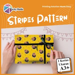 Kertas Kado Custom Pattern Foto Muka Sendiri Idol KPOP Gift Wrapping Paper Birthday Desain Wajah