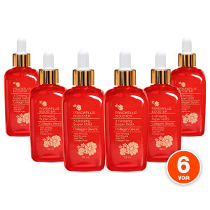 (6 ขวด) PraewPlus Booster 3 Ginseng แพรวพลัส บูสเตอร์ เซรั่มบำรุงผิว ผสมโสม 3 สี ช่วยเรื่องริ้วรอย ฝ้า กระ จุดด่างดำ