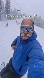 Old Man Ski Mask Novelty Winter Face Cover for Skiing Outdoor Parties Gifts Winter Funny Full Face Realistic with Neck Coverage.