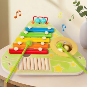 BANZU Âm thanh Nhạc cụ gõ tay 4 trong 1 Tương tác 5 Cân Xylophone Đồ chơi giáo dục thông minh Đa chức năng Đồ chơi nhạc cụ cho trẻ em Khai sáng âm nhạc