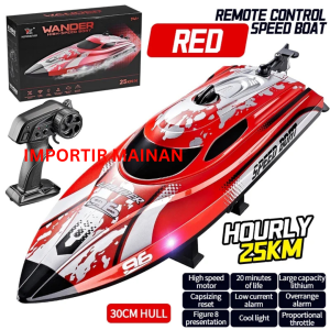 HJ820 mainan rc boat 2.4ghz full propo automatic flip LED lights kapal laut remote control