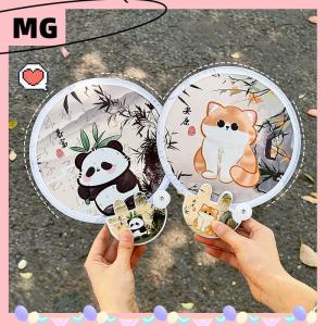 【Magical House】 [ New Hot Fashion] Phim Hoạt Hình Di Động Gấp Fan Hâm Mộ Kawaii Sáng Tạo Có Thể Gập Lại Fan Hâm Mộ Mùa Hè Mát Mẻ Tay Bay Đĩa Túi Vải Fan Quà Tặng Cho Trẻ Em