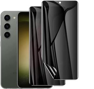 NEW - HYDROGEL ( KILAP ) Anti SPY PRIVACY SAMSUNG S24 S23 S23FE S22+ Plus S21 ULTRA S21FE S20 Screen Protector Jelly Full Cover Coveragel /Hidrogel Jely Penuh Anti Gores Hitam Black Gelap/Tampil Kilat Bening Layar HP FILM 5G GALAXY Glossy Protection FE