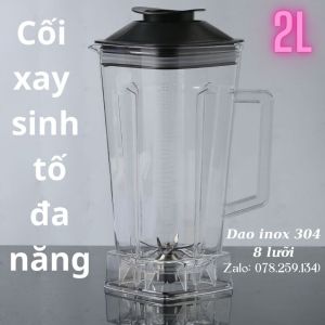 Bộ ly cối máy xay sinh tố công nghiệp cùng dao inox 304 từ 6 cánh đến 8 cánh
