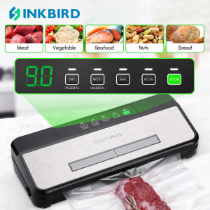 INKBIRD INK-VS03 Food Vacuum Sealer Machine Sealing Time Display Automatic Vacuum Packaging Machine 80KPA Strong Suction for Food Storage and Sous Vide
