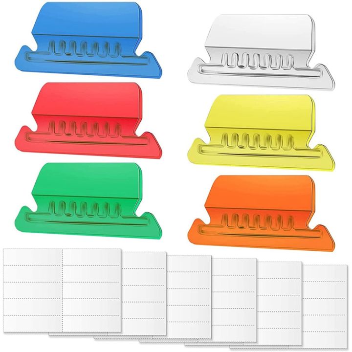 60 Sets Hanging File Tabs and Inserts,Colorful File Folder Labels ...