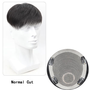 16*18/18*20cm 100% Human Hair Mens Toupee Fashion And Handsome Style Hair Piece Breathable Net Hair Replacement Natural Color
