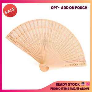[MY]Sandalwood Hand Fan Kipas Tangan Kipas Cendana Fans-Garden theme /outdoor summer-Wedding Favors Event Gift/VIP Doorgift