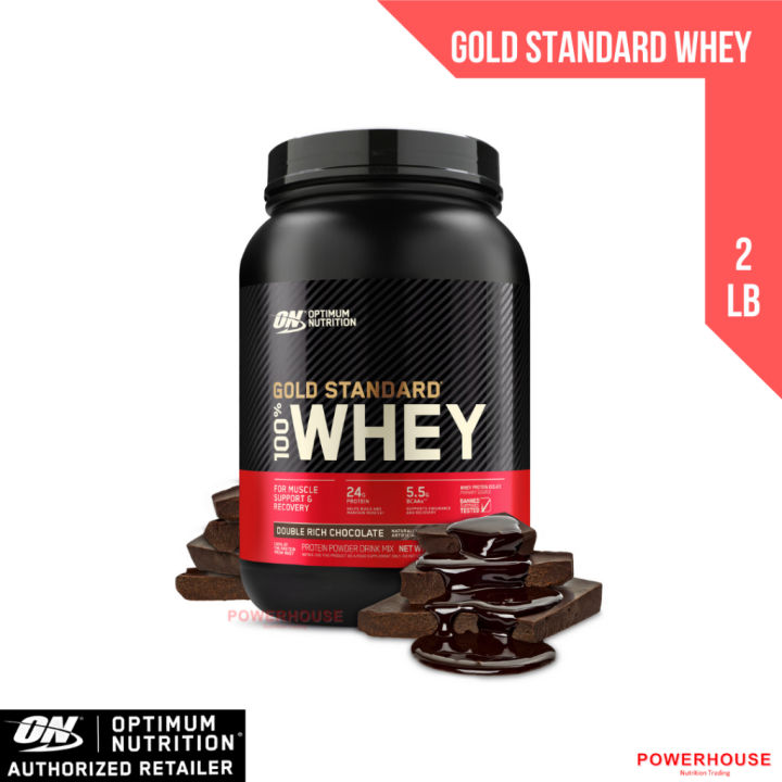 ☼Optimum Nutrition Gold Standard Whey, 2 lb Whey Protein Isolates, Whey