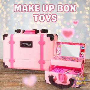 Mainan Anak Cewe Set Makeup Box Koper 32Pcs Kosmetik Kecantikan Hadiah Ulang Tahun Riasan Wajah Toys