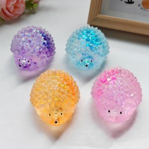 YEAHAP Soft TPR Maltose Pinch Toy Hedgehog Sequins Slow Rebound Toy Novelty Super Soft Squeezing Colored Rabbit Xmas Gift