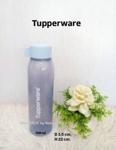 Tupperware ขวดน้ำฝาเกลียว/ฝาหมุน สีฟ้า Eco Bottle ขนาด 500ml