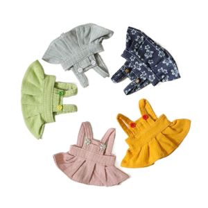 TESDFD Denim Dress Doll Clothes Accessories Dolls Outfit Suspender Dress Mini Bear Clothes Dress Diy Doll Dress Cute Bear Costume Change