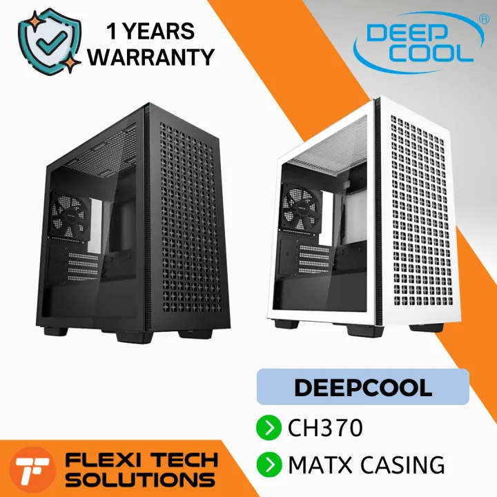 Flexi Tech DEEPCOOL CH370 Black & White MATX Case PC Desktop Casing