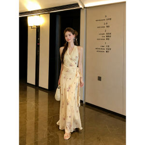2026 New Summer Women French Style Floral Printed Elegant Casual Dress