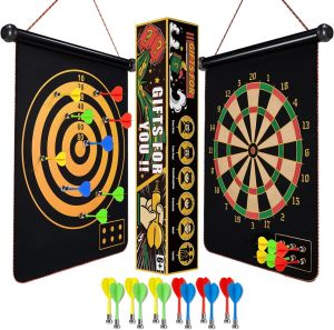 Magnetic Dart Board for Kids Gifts Ideas for Teenage Boys Girls Dartboard Games Toys for Teen Age 6 7 8 9 10 11 12 13 14 15 16 Years Cool Stuff for Christmas Room Decor