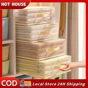 10pcs PVC Moistureproof Clothes Storage Box Organizer with  Dual  Zipper Handle Bed Sheet 4-PC Set Storage Bag Pillow Storage Bag Quilt Storage Bag Organizer Wardrobe Organizer for Blanket Clothes Underwear