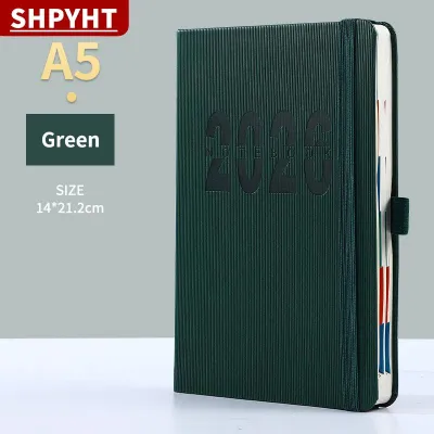 [COD] SHPYHT TOY High-quality 2026 Planner Notebook Daily Weekly Monthly Calendar Planner A5 Size With Faux Leather Cover For Business Student