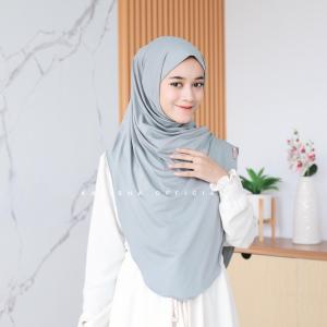 Hijab Intan Malay Zalika Kerudung Instan Bergo Jersey Non Pet Syar`i Jilbab Menutup Dada By Kalisha