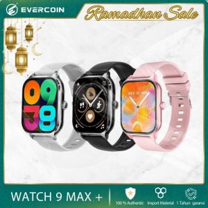 evercoin smartwatch 9 Max + dynamic island check blood sugar cholinol uric acid screen 2.01 "inch sports 12H shipping