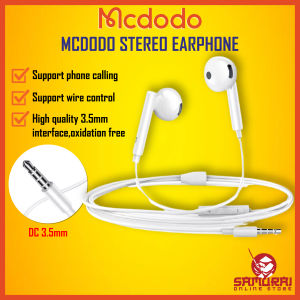 [1YrWarranty] MCDODO Original Stereo Earphone 3.5mm -music control -call