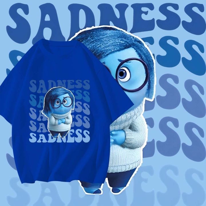 ใหม่ เสื้อ Inside Out 2 Pixar 's Movie T-Shirt ไม่จำกัดเพศ ราคาถูก ฝ้าย 100% สําหรับผู ้ เสื้อยืดผู้หญิงด้านในออก