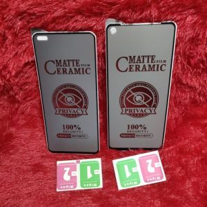 TG Tempered Glass Ceramic Spy Infinix Note 8 Anti Gores Matte Privacy Anti SPY